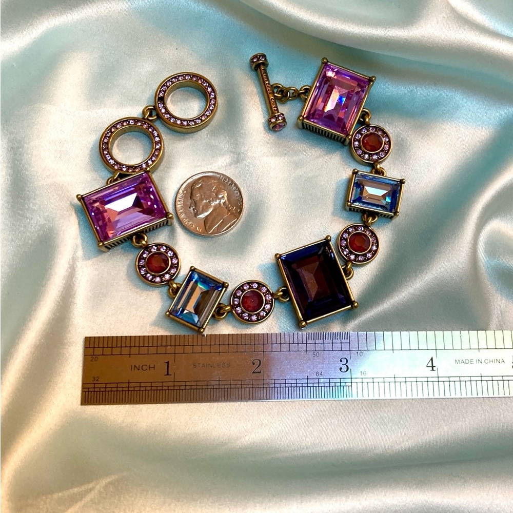 Heidi Daus Multicolor Gem Bracelet New 7.5-9” - Picture 5 of 9